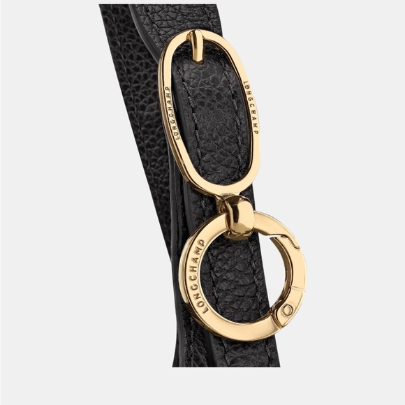 Longchamp Le Foulonne Black Leather Bag With Crossbody Strap - Picture 5 of 5